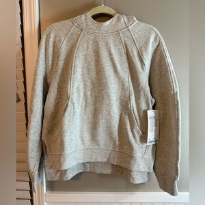 NWT Lululemon Athletica Grey Scuba Oversized Side Slit Hoodie